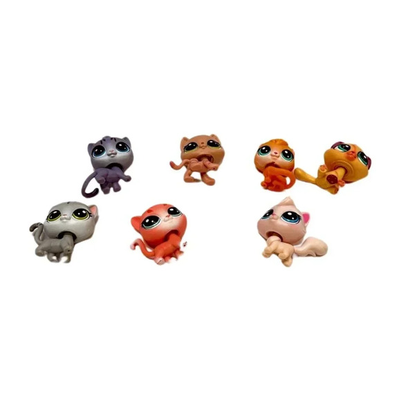 Littlest Pet Shop Cats LPS Lot 7 Toy Hasbro Vintage Figures - Picture 9 of 9